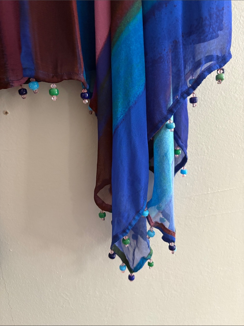 Zara Multicolor handkerchief Skirt in Blue, Green, Teal and Burgundy - Picture 4 of 6